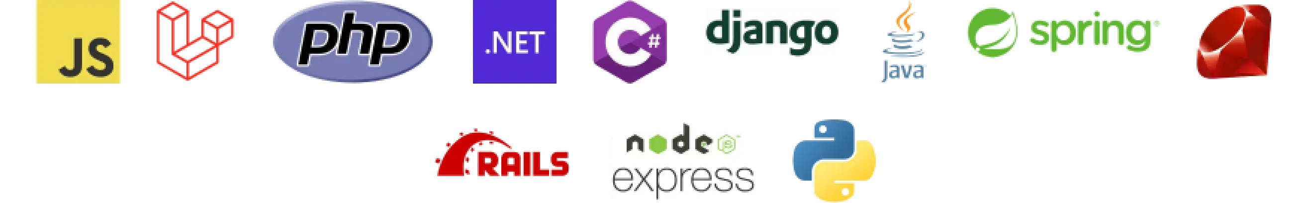 Backend languages and frameworks