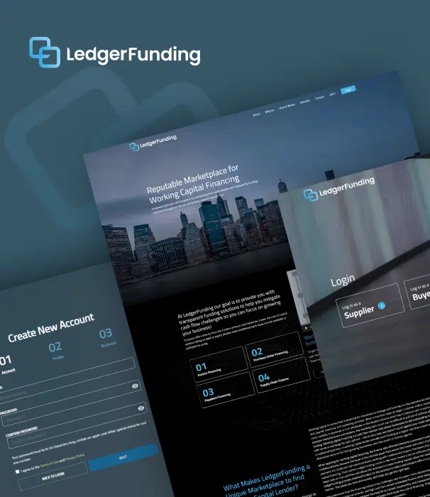 Ledger Funding Website UX and UI Designed by Scopic